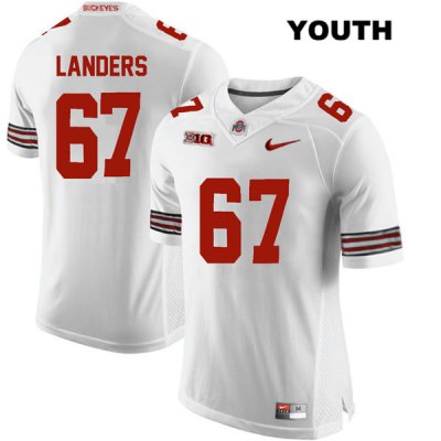Youth NCAA Ohio State Buckeyes Robert Landers #67 College Stitched Authentic Nike White Football Jersey TM20K33JU